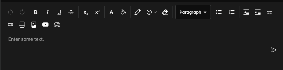 The email composer toolbar