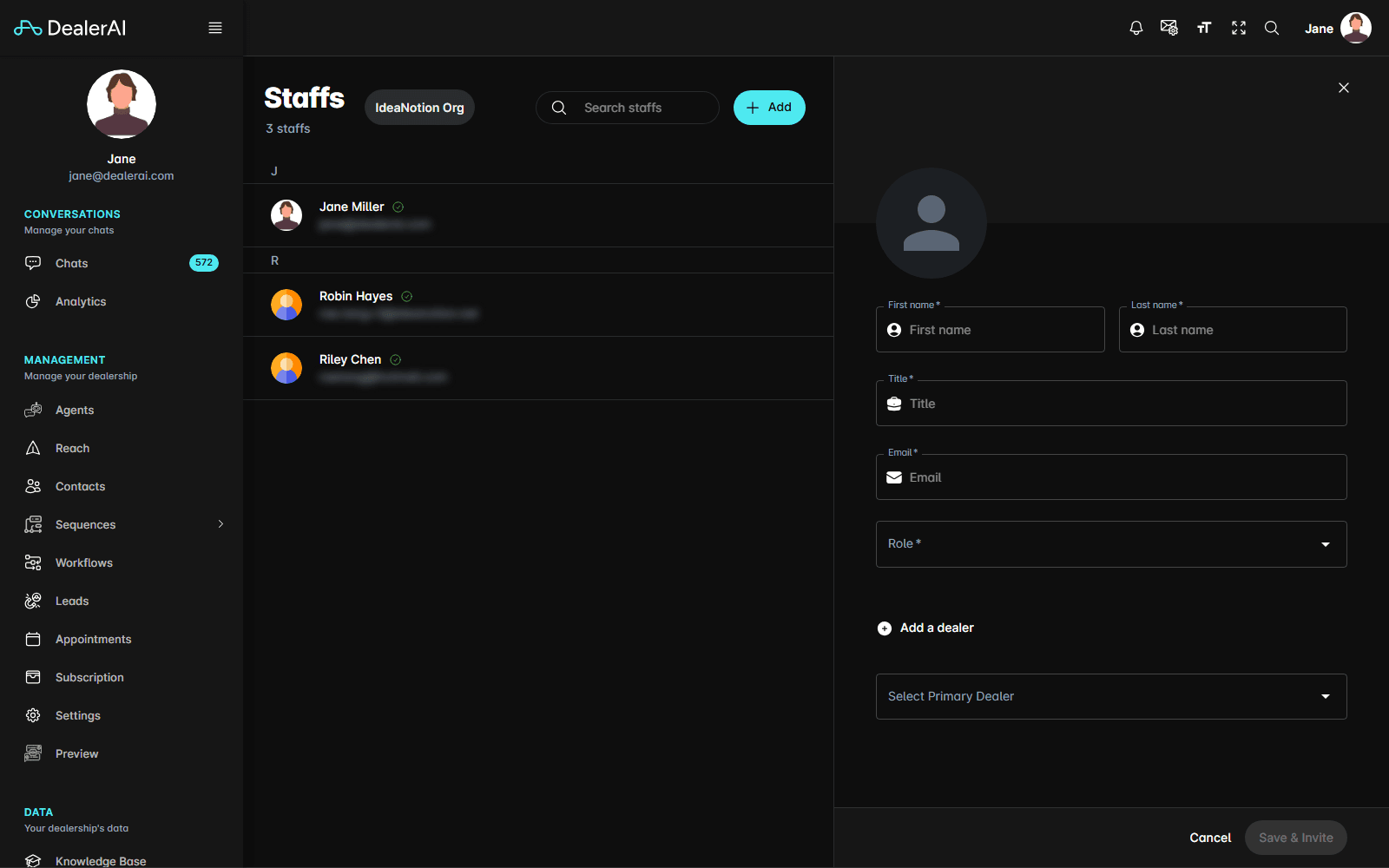Add a staff member