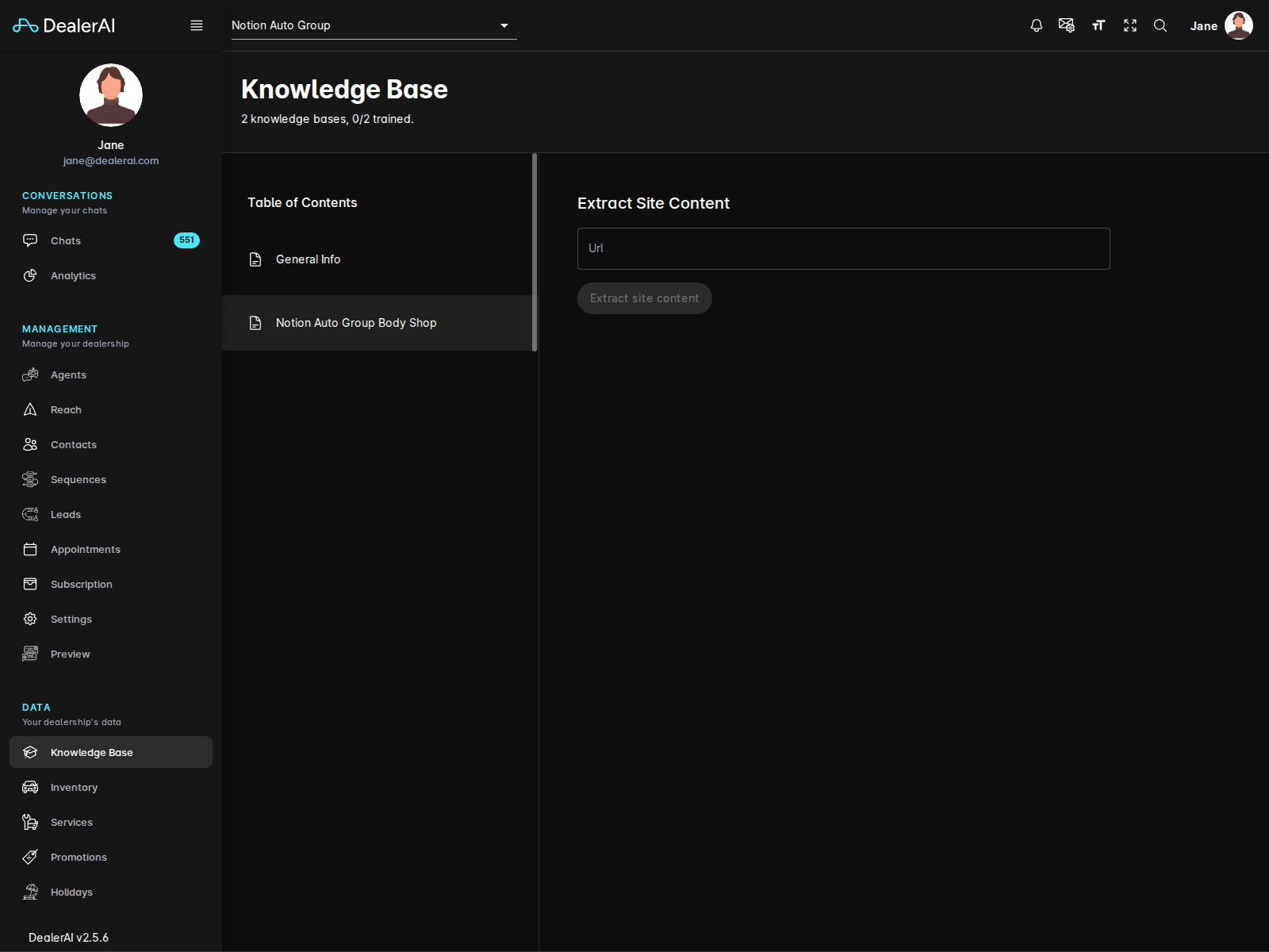 Knowledge Base extract